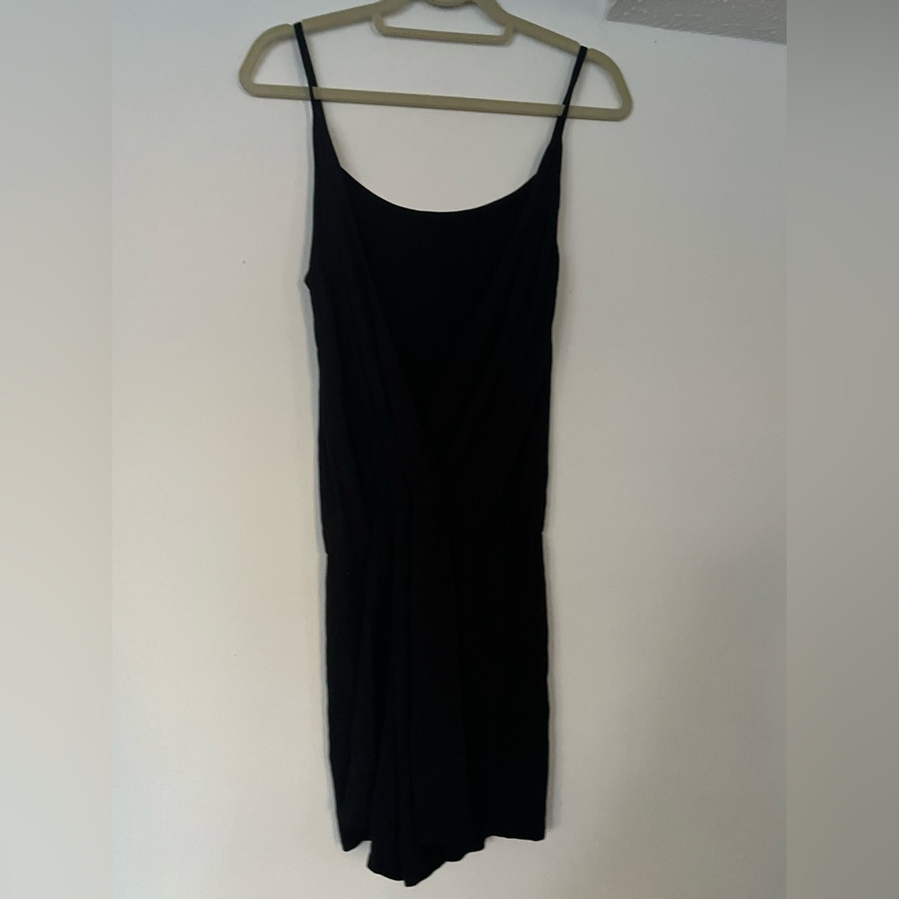 Black cotton romper shorts - One size fits all
